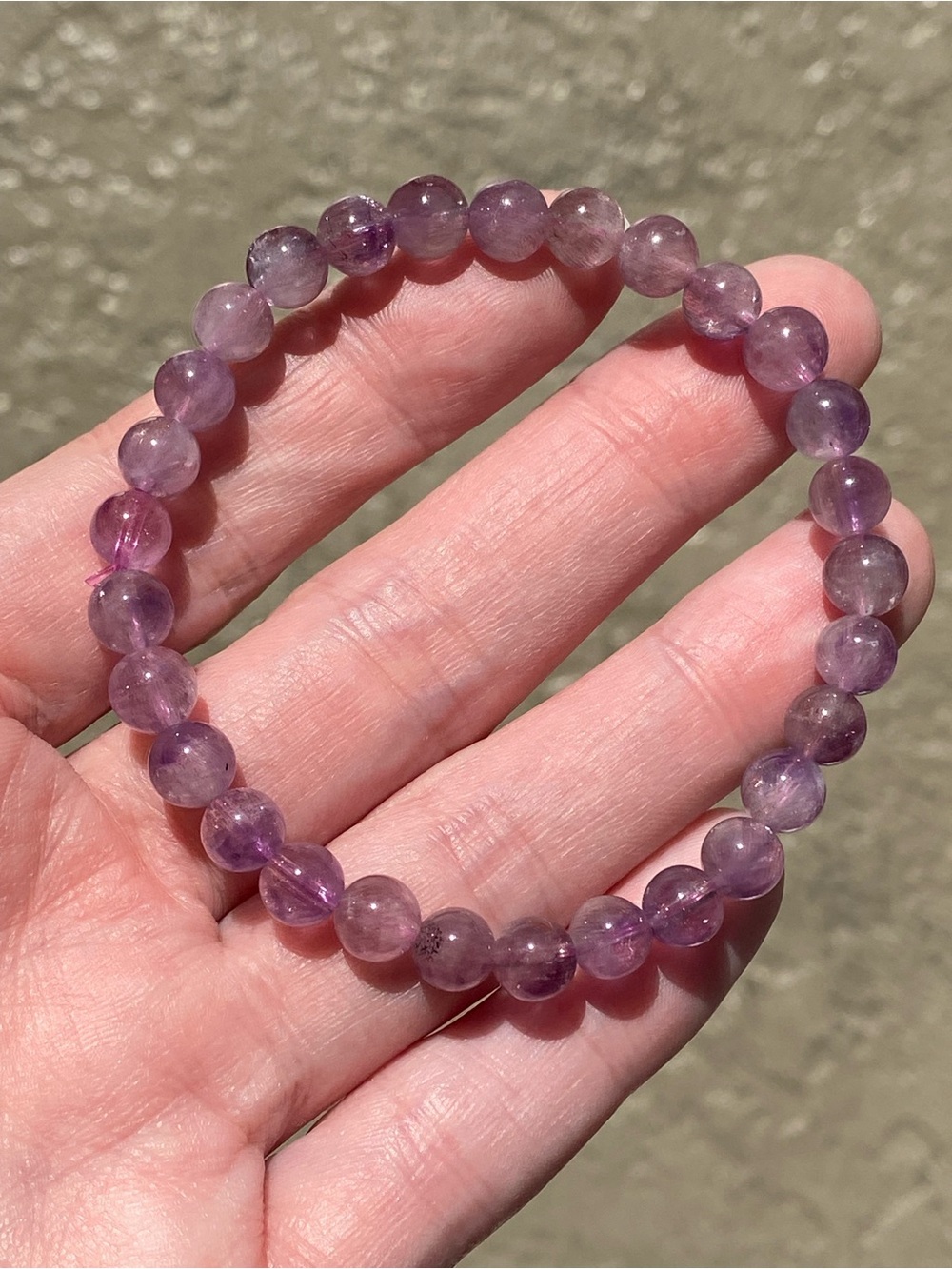 Pink Purple Super Seven Bracelet Natural Melody Stone 6mm
